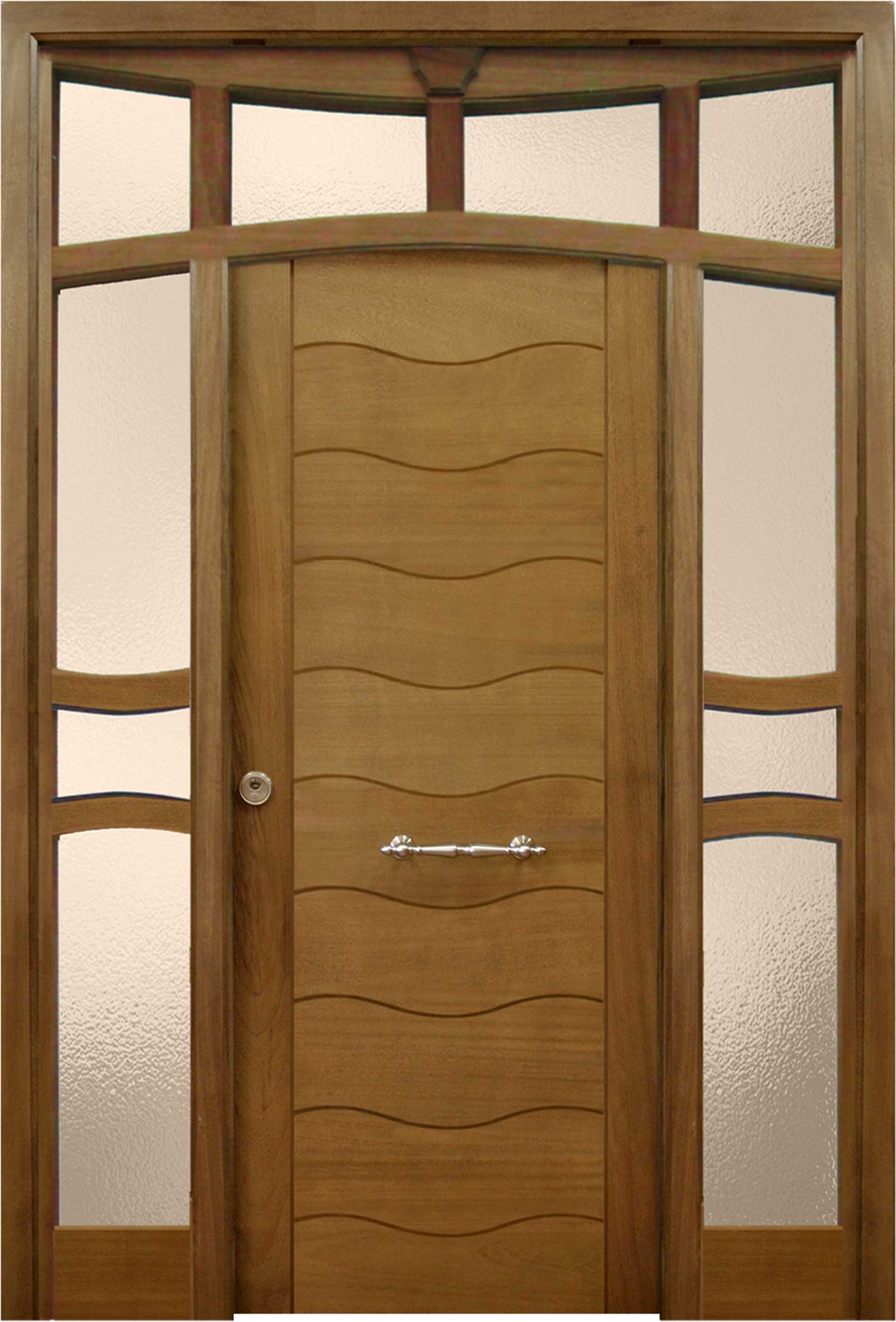 Puerta Exterior Madera Moderna Con Fijos Y Montante Ref LN4 puerta-exterior-madera-moderna-con-fijos-y-montante-ref-ln4