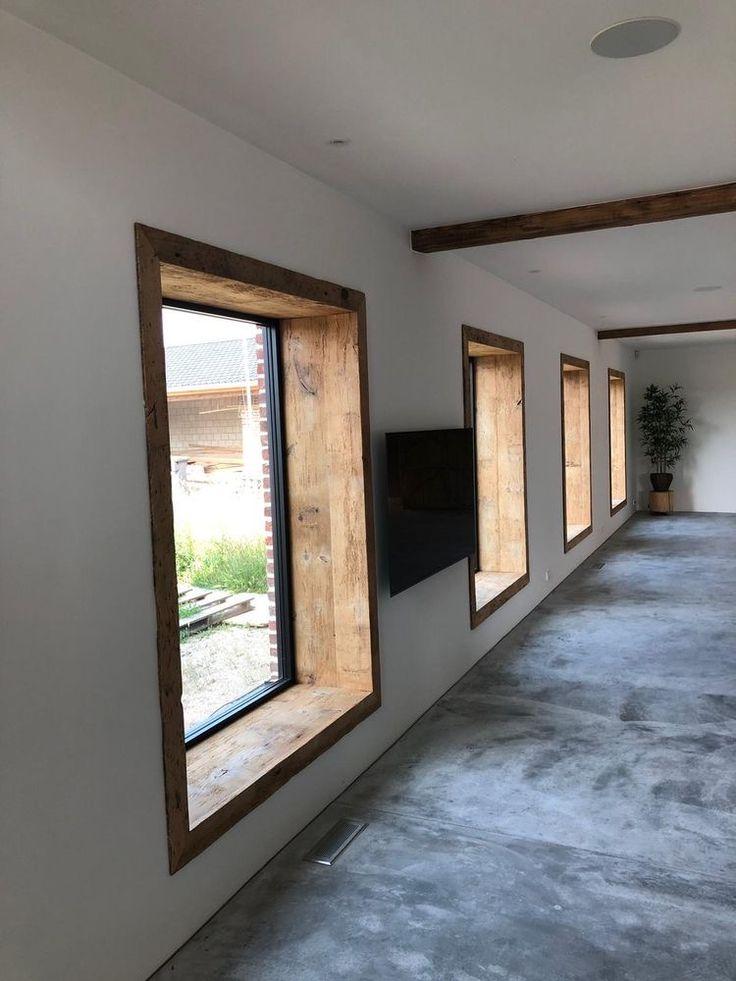 interior ventanas madera filas
