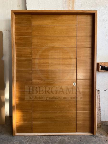 Puerta exterior moderna con fijo