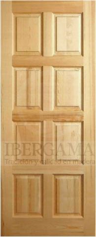 Puerta interior 8 Cuadros Castellana Rústica 