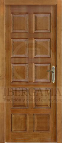Puerta 10 Cuadros Rústica para Interior 