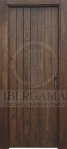 Puerta Rústica de Tablones Vericales para Interior