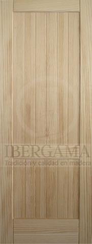 Puerta Interior Rústica Tarima 2 Cuadros crudo madera pino sin barnizar
