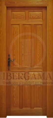 Puerta de madera rustica de cuadros
