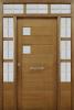 Puerta Exterior Moderna 10 Tableros 2 ventanucos Fijos y Montante 