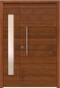 Puerta Lisa Exterior Madera Tableros con Fijo a Juego