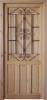 Puerta Rústica con Ventana y Reja para Exterior 