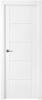 Puerta Blanca Interior de  5 Líneas Horizontales Enmarcadas en Block 